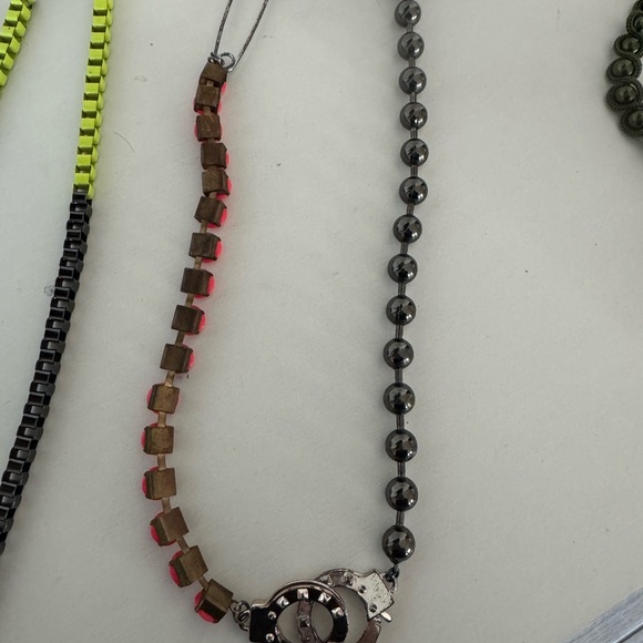 Mixed Beaded Necklace Collection with Gold Shell Pendant - Picture 3 of 5